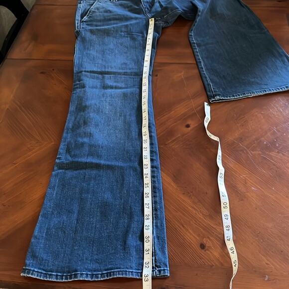 1969 Gap Boyfriend Flare Jeans Blue Denim Size 28/6 - Picture 8 of 9